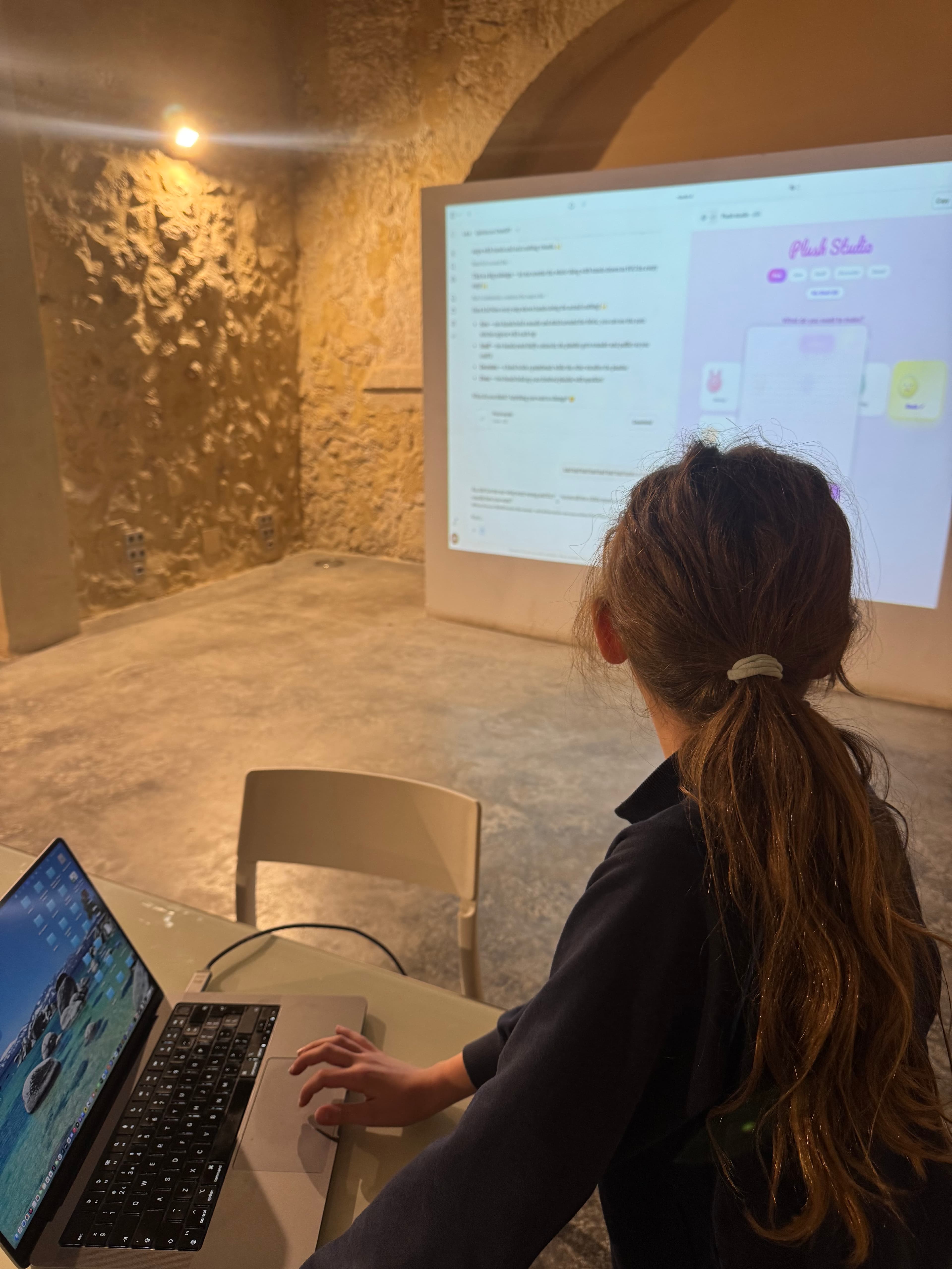 Student building with AI at Torre Juana