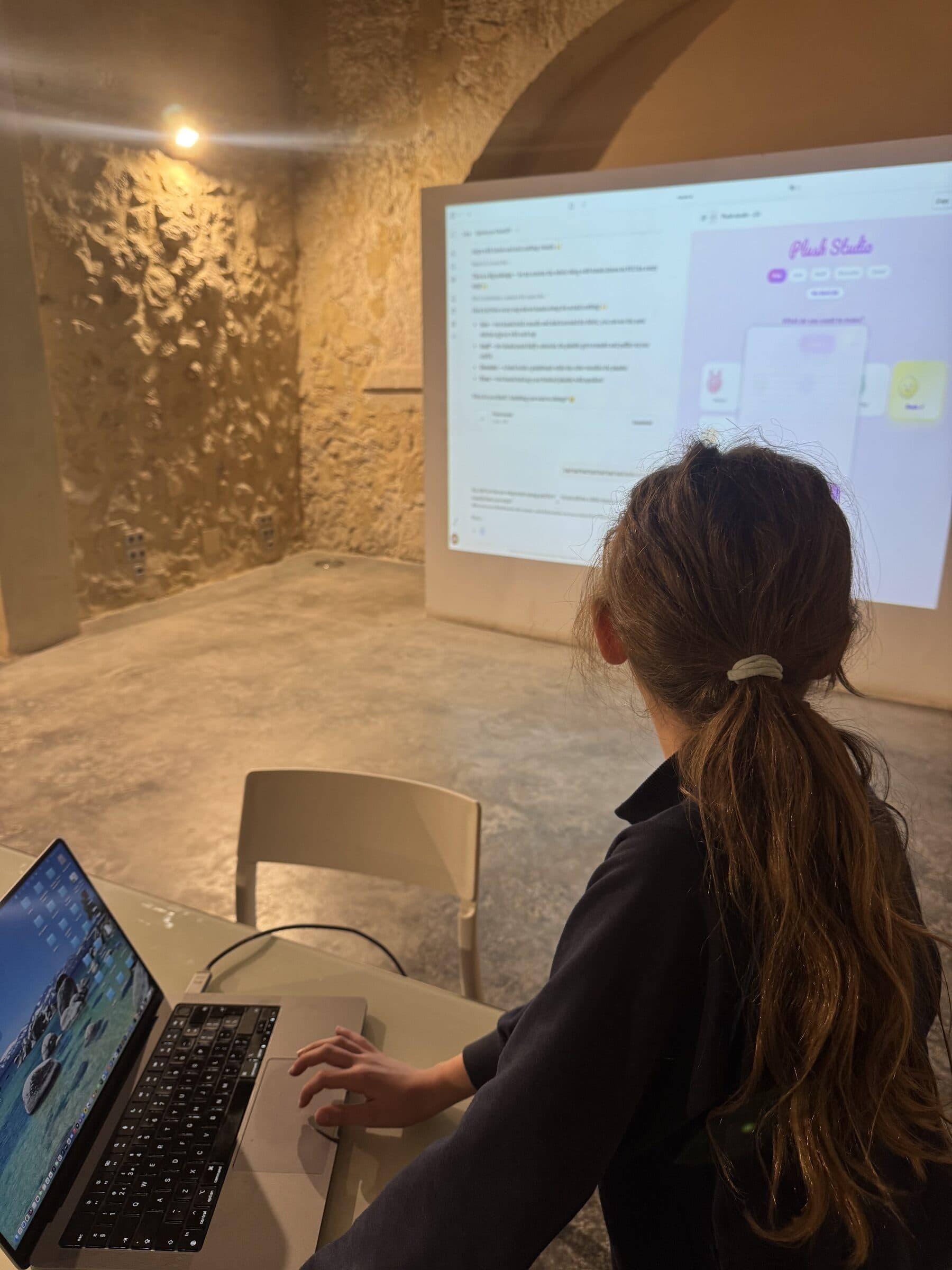 Student building with AI at Torre Juana