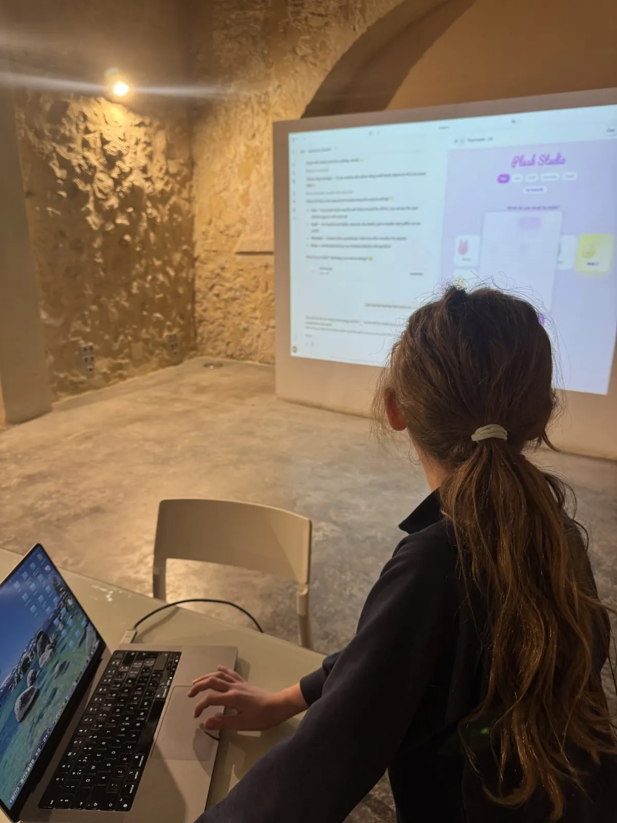 Student building with AI at Torre Juana