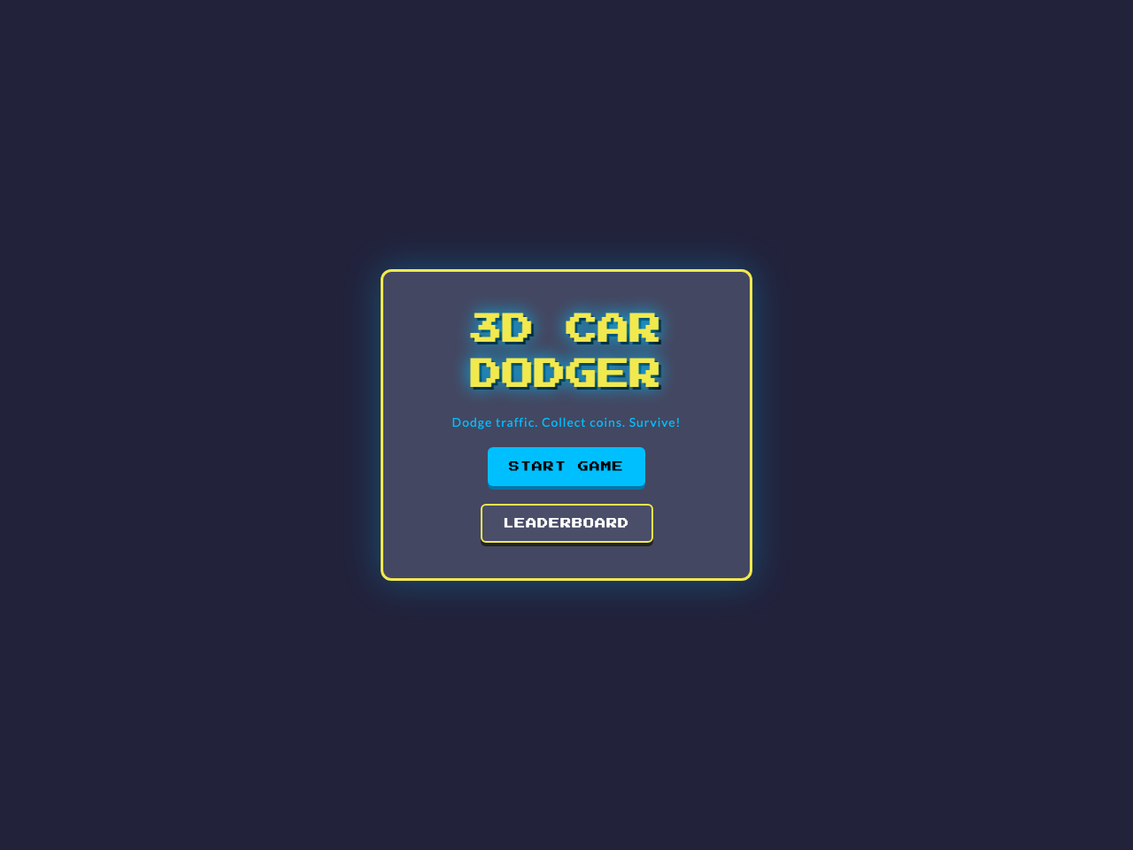 3D Car Dodger preview