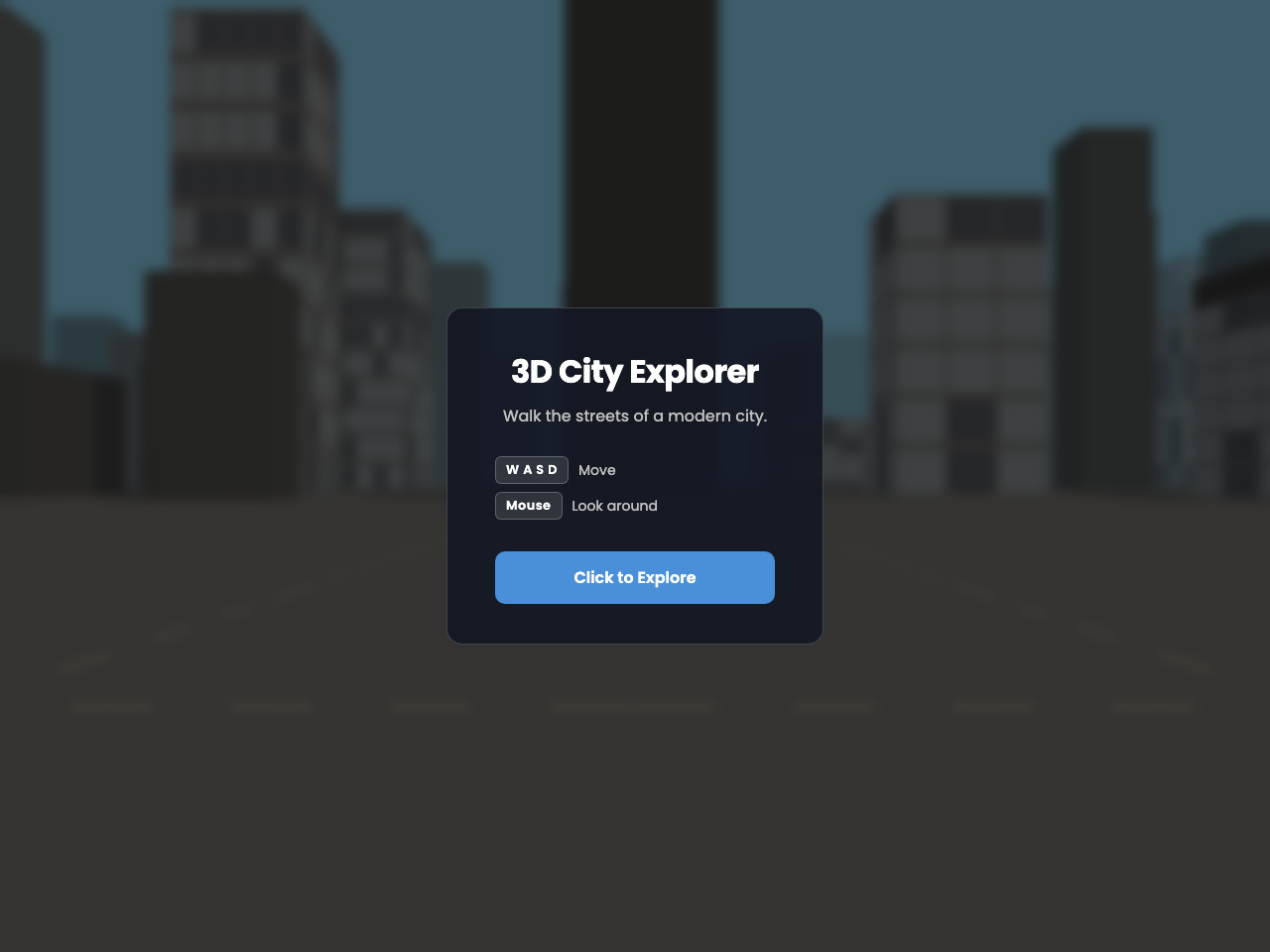 3D City Explorer preview